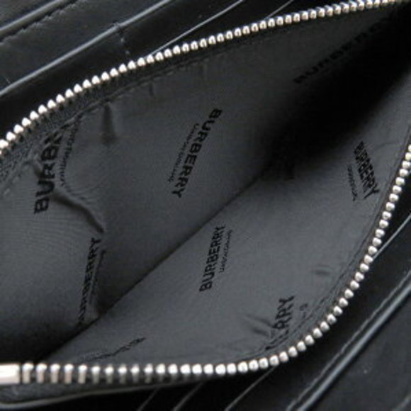 BURBERRY long wallet logo leather black - Picture 6 of 8